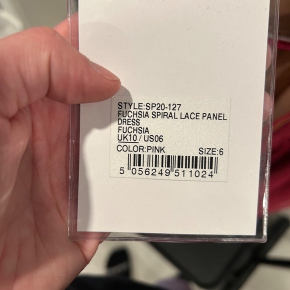 Self-Portrait Fuchsia Spiral Dress - Picture 4 of 6